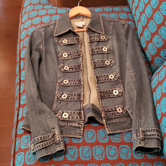 LIVE A LITTLE BLUE JEAN DENIM JACKET, MEDIUM - Picture 8 of 12